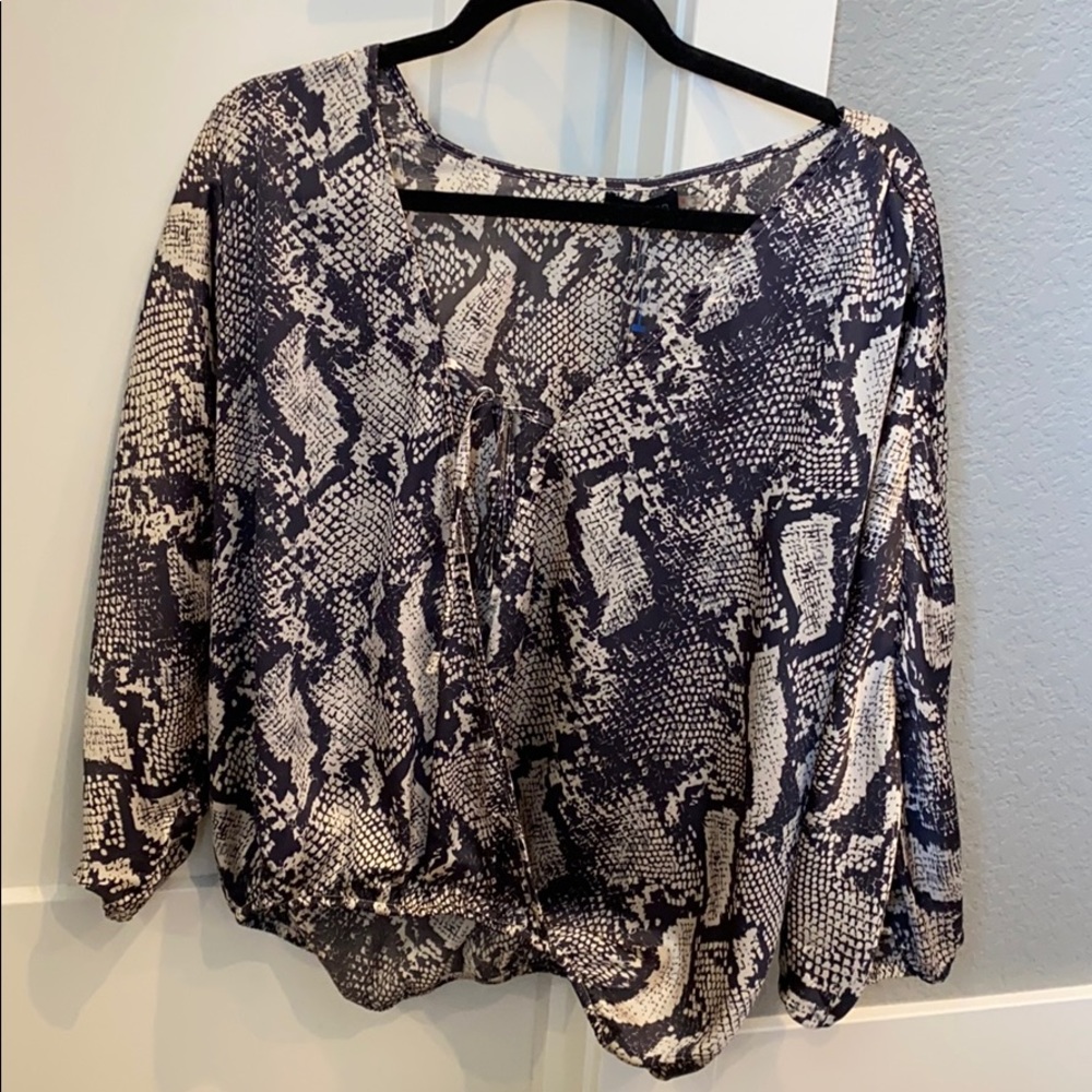 Snake skin print blouse